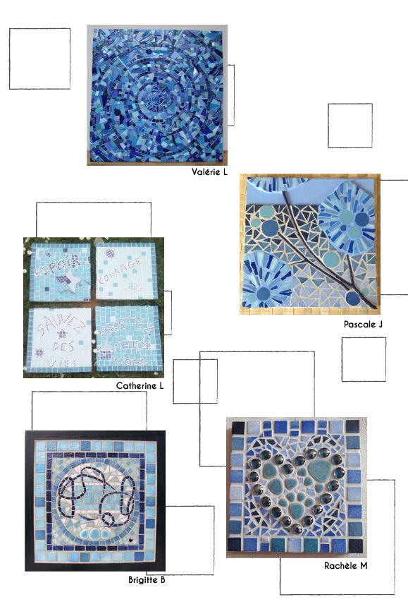 Concours Côté Mosaïque tableaux bleux
